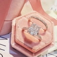 thumbnail image 3 of Forever Jewels 3CT Radiant Cut Moissanite Bridal Engagement Ring Set 14K Rose Gold Plated, 3 of 5