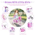 thumbnail image 3 of Korimefa 12 inch Girls Kids Bike Ages 3-6 Years Old Children, Toddler Bike with Training Wheels, Perfect for Beginner Riders Learning to Ride, Easy to Assemble, Purple, 3 of 13