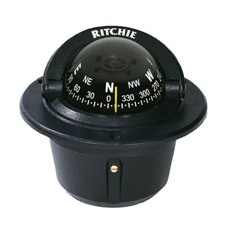 Ritchie Navagation F-50-1 Explorer Compass - Flush Mount, Black with Black Dial