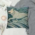 thumbnail image 2 of COMIO Set of Vintage Throw Pillow Covers, Deer Cushion Case for Home Living Room Decor, Farmhouse Wolf Animals Navy Blue Decorative Throw Cushion Case,, 2 of 5