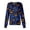 Dark Blue(Halloween Pumpkin), variant on Halloween Scrubs for Women Long Sleeve Snap Front Plus Size Women's Medical Scrub Jackets Fashion Halloween Pumpkin Scrub Jackets Easy Care Soft Nursing Jacket Light Blue 3XL