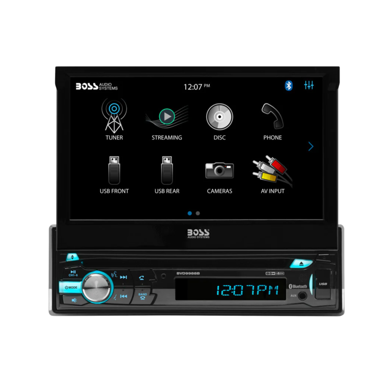 Boss Audio BVD9988B 1-DIN Bluetooth DVD Receiver w/ 7