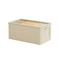 thumbnail image 6 of Hvmvliv Cloth Open Window Visible Clothing Storage Box with Lid, Household Clothes Organizer Large Balcony Organising Box, Pull Out Handle Beige, 6 of 7
