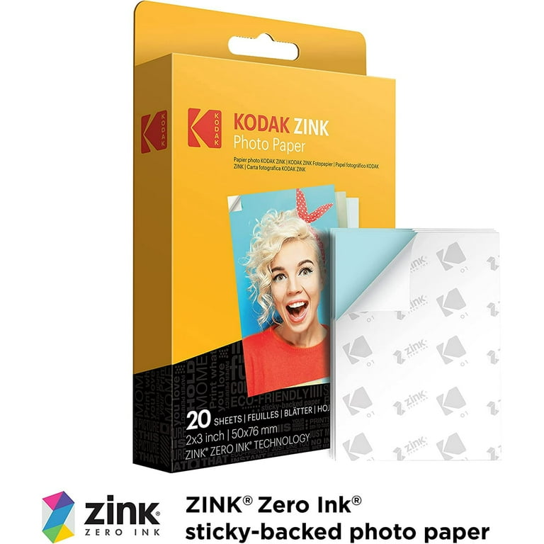 KODAK Step Wireless Mobile Photo Mini Color Printer (White) Compatible w/  iOS & Android, NFC & Bluetooth Devices, 2x3