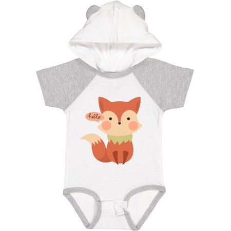 

Inktastic Cute Fox Hello Boys or Girls Baby Bodysuit