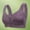 Purple, variant on DuoJiaJ Women's Front Zip Sports Bra No Underwire Comfortable Bralette Wide Straps Seamless Support For Yoga Gym Running Push Up Bras Black