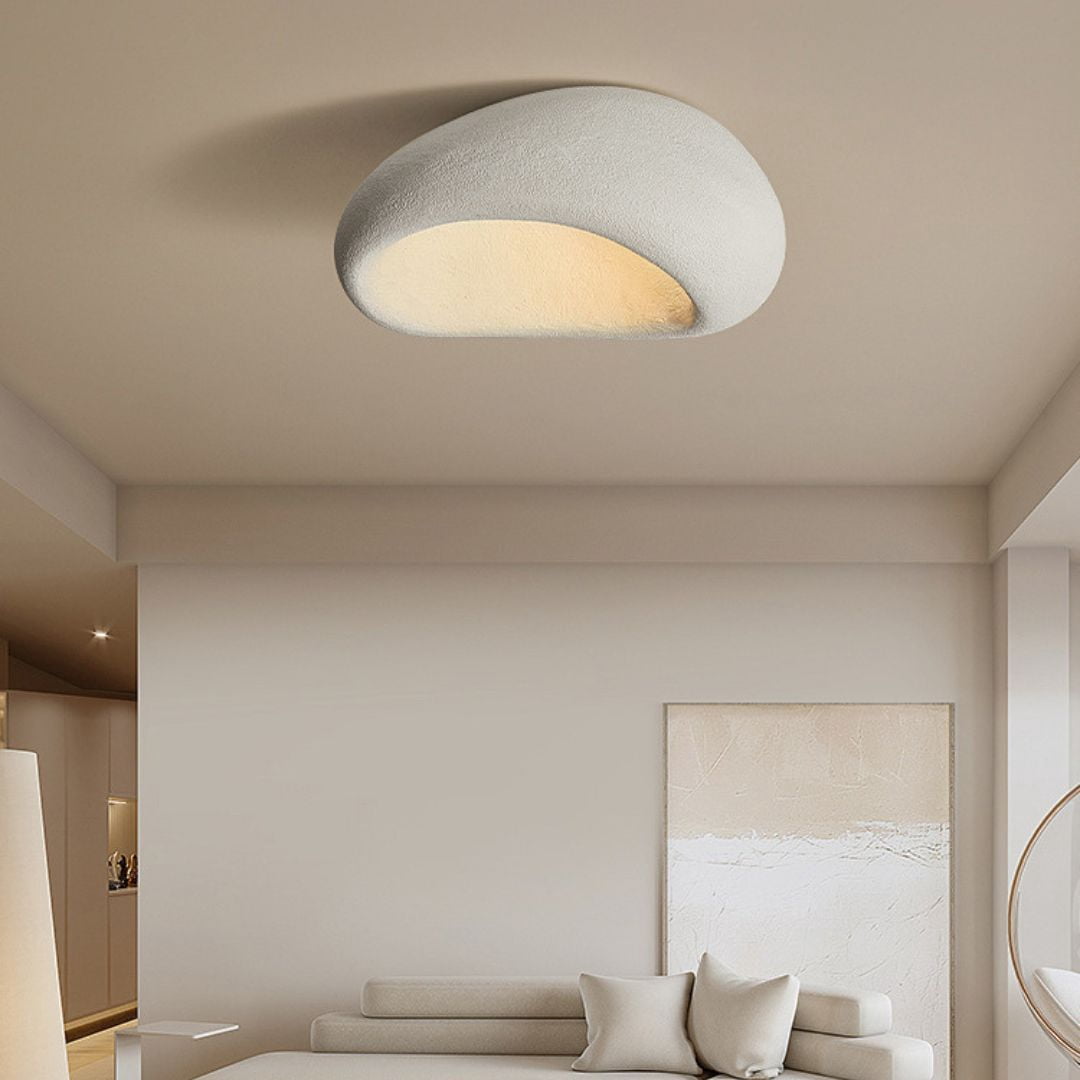 Arturesthome Wabi-sabi Style Resin Ceiling Lamp Japanese Style Master Bedroom Ceiling Light