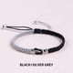 thumbnail image 1 of Xihbxyly Pulseras de La Amistad Tejidas a Mano, Elegante Diseño Ajustable, Cuerda Suave con Cuentas Plateadas, Regalo Perfecto para Aniversarios, Cumpleaños, San Valentín, Todas Las Edades., 1 of 3