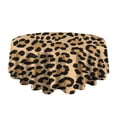 thumbnail image 5 of Beige and Black Of Leopard Print Round Tablecloth 60"x60",Wrinkle Wipeable Table Cloth for Kitchen Dining Room Picnic Patio Party, 5 of 6