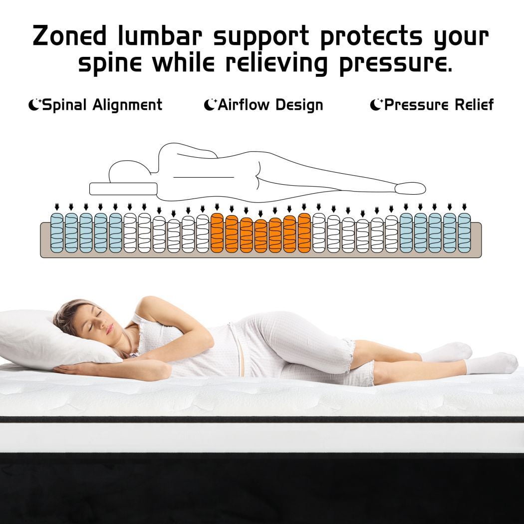 14" King Hybrid Mattress CertiPUR-US Certified Memory Foam Pocket Spring Mattress Medium Firm in a Box