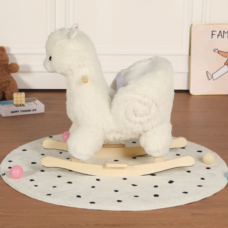 Alvantor Kids Rocking Horse Plush Alpaca with Music photo 7