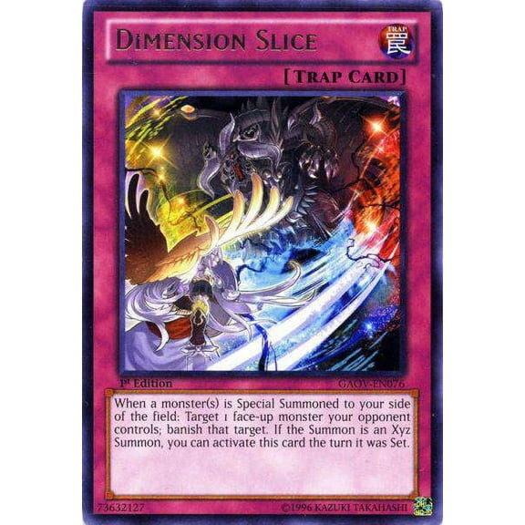 YuGiOh Galactic Overlord Rare Dimension Slice GAOV-EN076