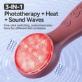 thumbnail image 5 of ABCISI Facial Cleansing Brush Electric, Silicone Heated Face Scrubber with 7 LED Lights, Rechargeable Vibration Exfoliating Cleanser for Deep Cleaning & Gentle Massage, Skin Care Tool (Brown), 5 of 10