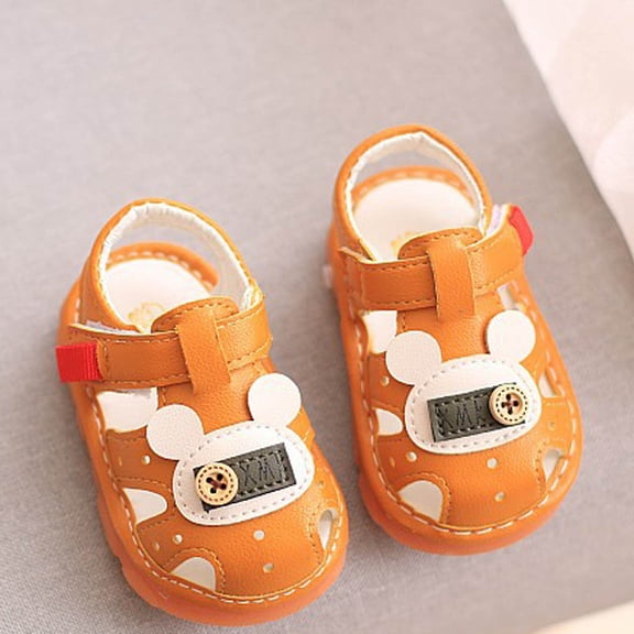 AUNVITO Soft Soled Casual Shoes Suitable for Children and Babies Embroidered Cute Shoes Small Leather Shoes