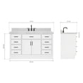 thumbnail image 3 of Ariel Hepburn 61 In. Oval Sink Vanity With 1.5 In. Carrara White Countertop In White, 3 of 10