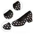 thumbnail image 5 of AJGRHE Women's Square Cap Toe Low Block Pumps Comfortable Cute Polka Dot Heels for Women Wedding Party Prom Nightclub On Black White Formal Dress Shoes Black 42, 5 of 10