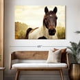 thumbnail image 3 of Elephant Stock Horse Pasture Wall Art - Horizontal Canvas Wall Art - Living Room Wall Decor - Photography Animal Canvas - Beige And Green Decor - 51" x 34", 3 of 8