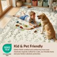 thumbnail image 4 of Design&I 4'x6' Washable Area Rug Trash Symmetrical Distressed Centered Typography Vintage Decorations for Dorm Room, Living Apartment, Flatweave Daily Traffic Ready, 4 of 7