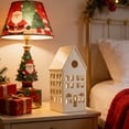 thumbnail image 3 of Christmas Ceramic House Ornament, Miniature Village Decor, L-Shaped Tabletop Accent with Cut-Out Windows for Festive Display, 3 of 6