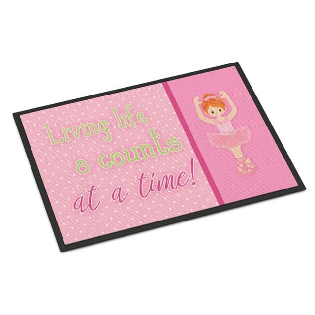 Carolines Treasures BB5398MAT Tapis Intérieur Ou Extérieur 18 x 27 Po. Ballet en 8 Poils Rouges