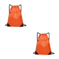 thumbnail image 4 of VONKY Portable Nylon Drawstring Bag Sack Beach Gym Backpack Shoes Bags Convenient and Versatile Orange 2Set, 4 of 6