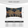 thumbnail image 3 of Fotbe Romantic Skeletons Under Moon Pillow Cases - Envelope Closure - Luxury, Extra Soft, Cooling Pillow Covers - Wrinkle, Fade, Stain Resistant-14"x20", 3 of 8