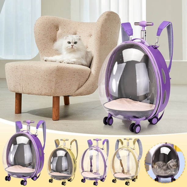 XWSHYW Contenedores de Almacenamiento Nueva Maleta Transparente para Mascotas, Carrito para Mascotas de Gran Capacidad para Salidas