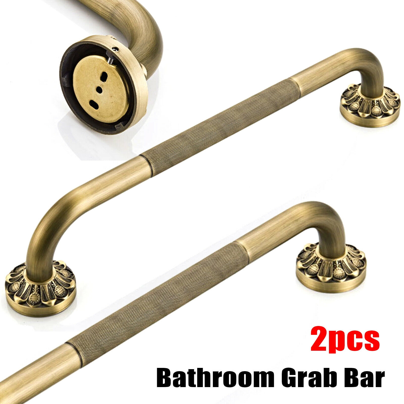 Antique Brass Grab Bar Bathroom Elderly Safety Hand Rail for Bath