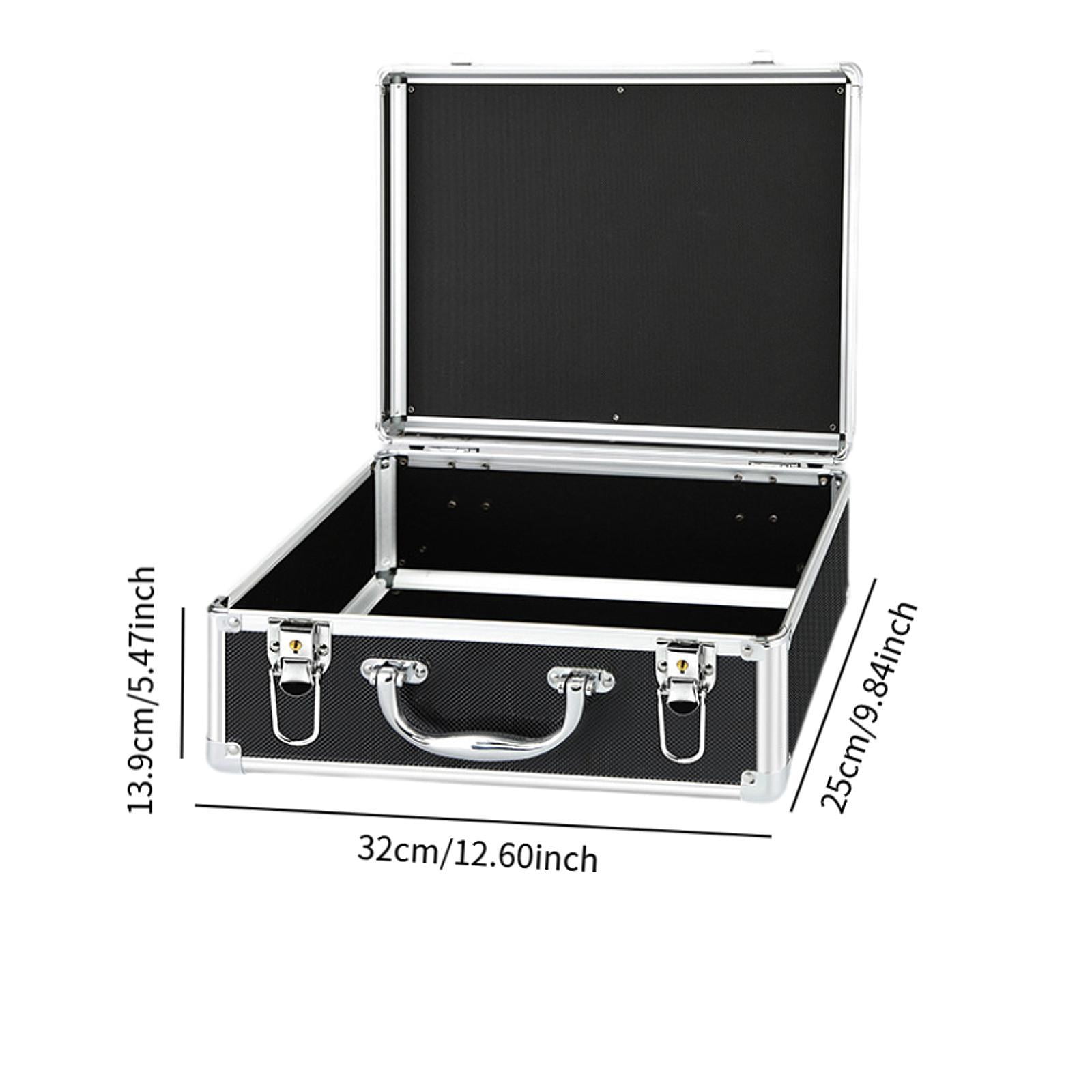simhoa Aluminum Alloy Case Aluminum Alloy Tool Box Multipurpose Large Sturdy Shockproof Portable Tool Case Suitcase for Travel Tools M