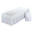 thumbnail image 2 of Funda para cama de de 190x80cm, protectora, ligera, transpirable, suave y sólida blanco Zulema Sábana de masaje, 2 of 8