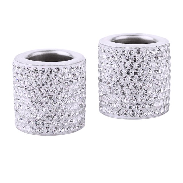 2 piezas de de cristal para reposacabezas de coche, anillos de cuello para reposacabezas, decoración ostentosa, fácil de blanco Baoblaze Collares de reposacabezas de coche