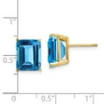 thumbnail image 2 of Finest Gold 14K Yellow Gold 10 x 8 mm Emerald Earring Mountings, 2 of 2