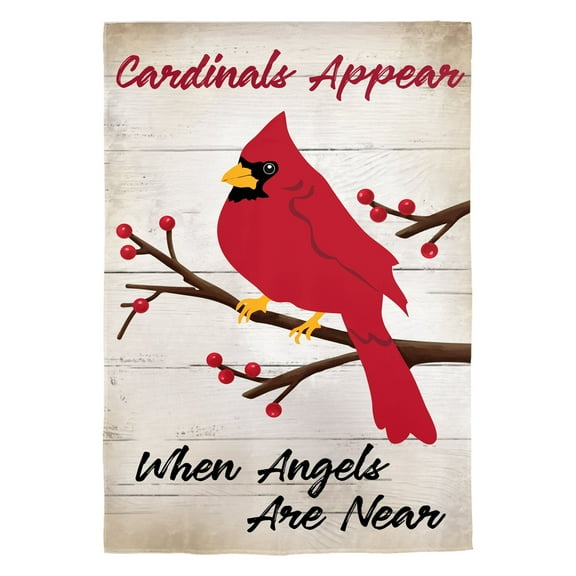 Evergreen When Angels are Near Applique Garden Flag 12 x 18 Inches Indoor Outdoor Decor