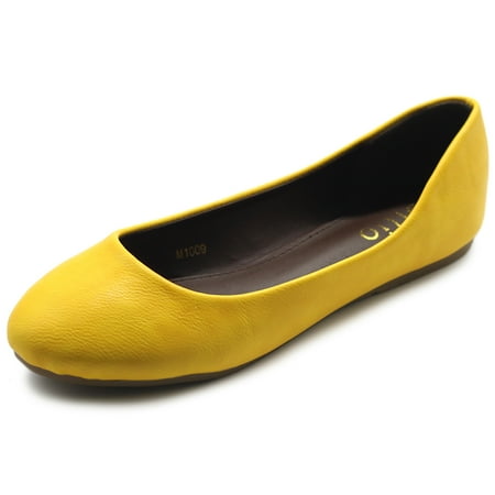 

Ollio Women s Shoes Ballet Basic Light Comfort Low Heel Flats M1009