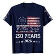 thumbnail image 5 of 250 Anniversary Usa T Shirt for Men 1776-2026 Usa Flag Print Short Sleeve Crew Neck Tees Moisture Wicking Relaxed Fit Beach Vacation Comfy T-Shirt, Navy, #01 Navy, 5 of 5