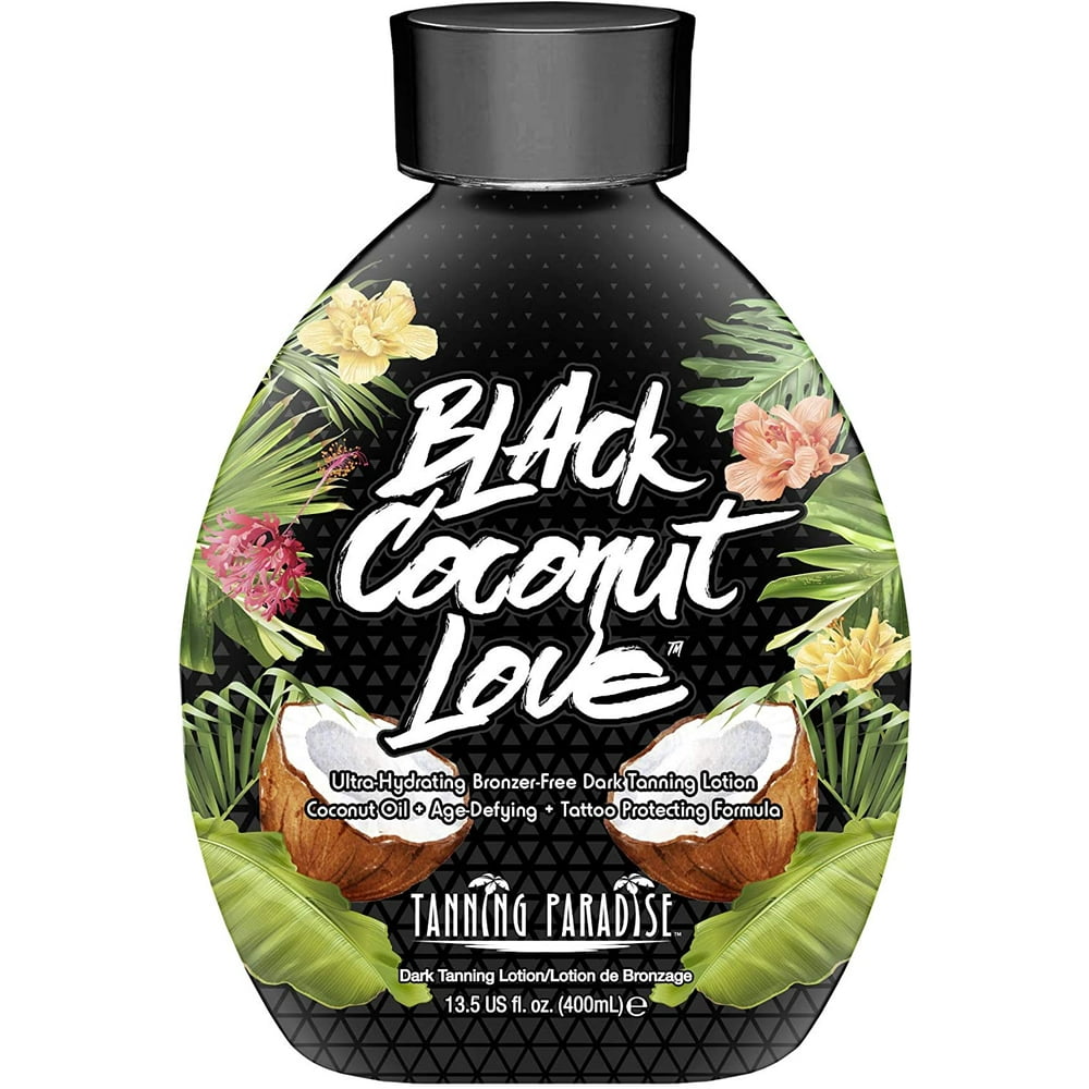 Tanning Paradise Black Coconut Love Tanning Lotion Coconut Oil AgeDefying Tattoo