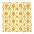 thumbnail image 2 of Ambesonne Floral Shower Curtain, Victorian Floral Art Pattern, 69"Wx70"L, Mustard, 2 of 4