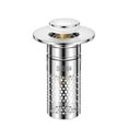 thumbnail image 3 of Push Button Sink Drain Stopper, Stainless Steel Hair Catcher Filter, Push Button Core Strainer, for Bathroom Sink Basin, 3 of 9
