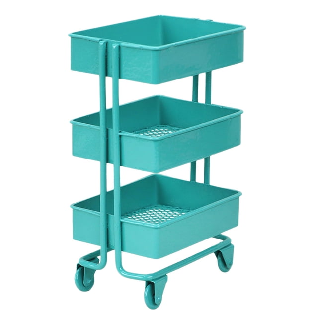 Under 10 Rack 1Pc Cart Storage Rack Three Layer Cart Imitation Shelf for Children Craftwork Cart Rack