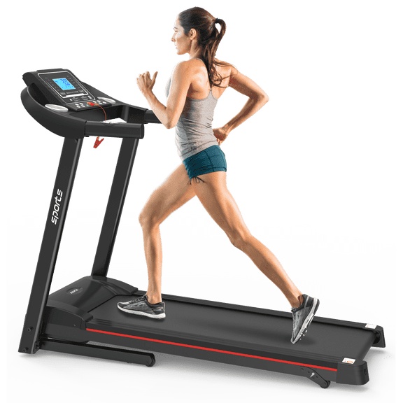 Fitshow App Home Foldable Treadmill with Incline, Folding Treadmill for Home Workout, Electric Walking Running Treadmill Machine 5" LCD Screen 250 LB Capacity Bluetooth Music