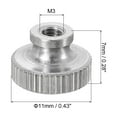 thumbnail image 2 of Tuercas de pulgar estriadas Uxcell, paquete de 4 M3 x D11mm x H7mm, pernos de acero inoxidable para agujeros ciegos en piezas de impresoras 3D, 2 of 5