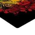 thumbnail image 2 of Ambesonne Rasta Fitted Sheet, Grunge Lion Head Portrait, Queen Size, Pale Green and Yellow, 2 of 3