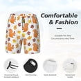 thumbnail image 5 of Lsque Mens Swim Trunks Cartoon Squirrel Pattern - Bathing Suit Compression Liner - Beach Swim Shorts Swimwear - (S-3XL) - Stretch Quick Dry -Large, 5 of 9