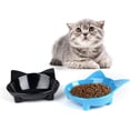 thumbnail image 2 of 2 cuencos para gatos antideslizantes, plato de comida poco profundo para gatos, cuencos para mascotas para aliviar el estrés de la fatiga de los bigotes y prevenir la alimentación de gatos,, 2 of 5