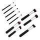 thumbnail image 3 of Juego de brochas de maquillaje de madera de nailon para cabello sintético negro, 10 unidades, 3 of 8