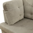 thumbnail image 4 of Grey White Corduroy 3-Piece Couch Living Room Sofa Set (left), 4 of 6