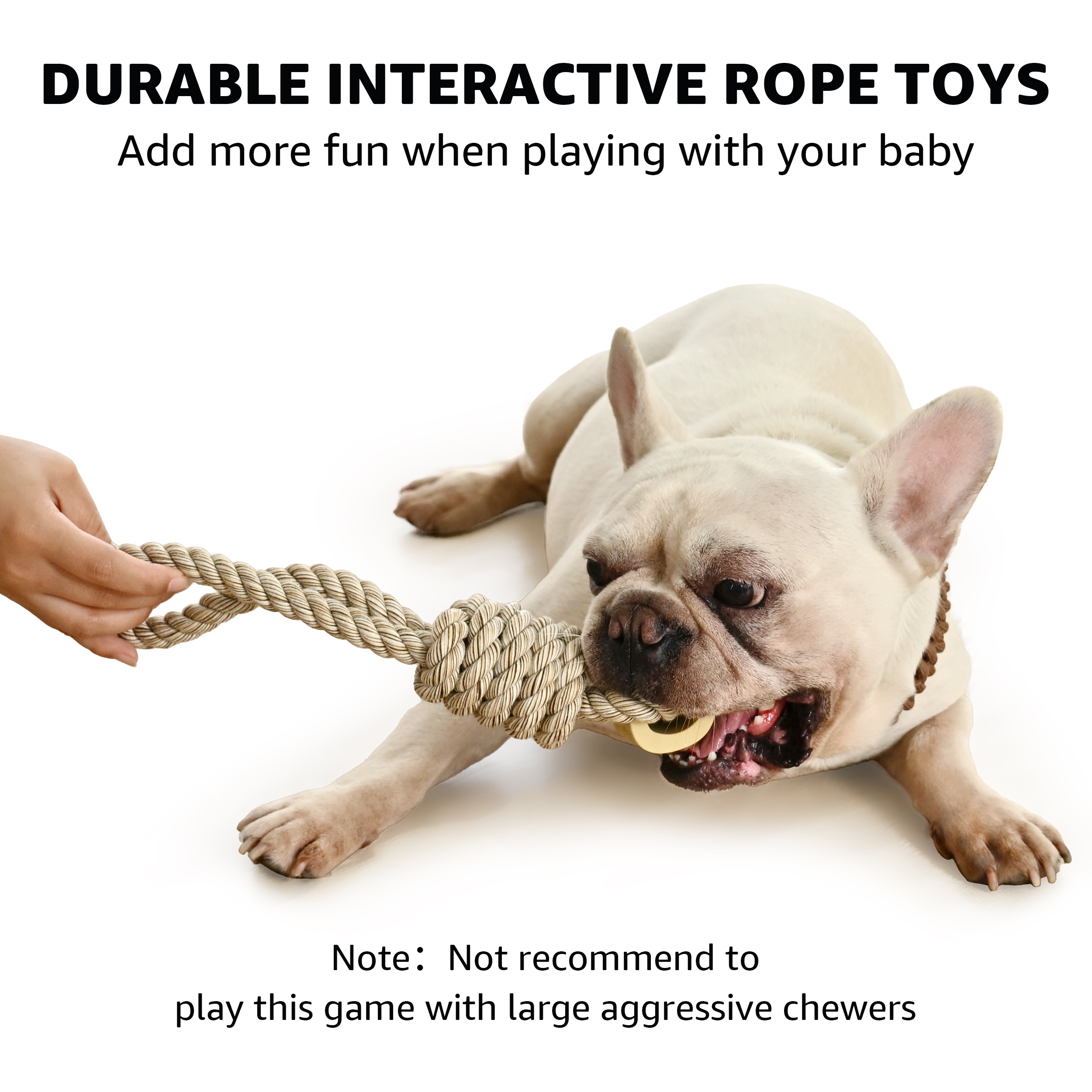 Max & Marlow 6 Pack Dog Rope Toys for Puppy Chewer, 4 Pack Cotton Rope Toys with Nylon Bone, 2 Pack Jute Rope Toys with Natural Rubber
