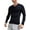 Black, variant on Men V Neck Long Sleeve Tee Tops Muscle Slim Fit Low Cut Stretch Undershirts T-Shirts Black L