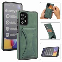Dteck Galaxy A52 5G Case Card Holder Wallet Shockproof Protective Cover with Card Slot and Slim Purse Leather Case for Samsung A52 5G (Green)