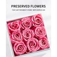 thumbnail image 4 of 9pcs Preservd Rose in Acrylic Box Eternal Flower That Lasts 4 Years Gifts for Girlfriend Wife Mom Women Valentines Day Anniversary Birthday Mothers Day(Sky Blue), 4 of 5
